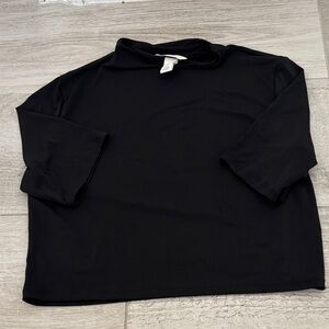 H&M Black Relaxed-Fit Boxy Top